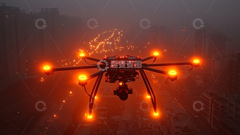 高清大图下载【趣麦麦图】未来多功能救援无人机