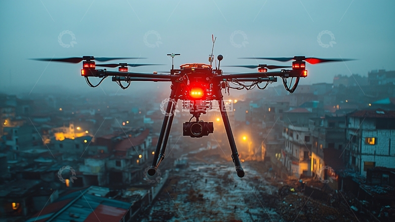 高清大图下载【趣麦麦图】未来多功能救援无人机