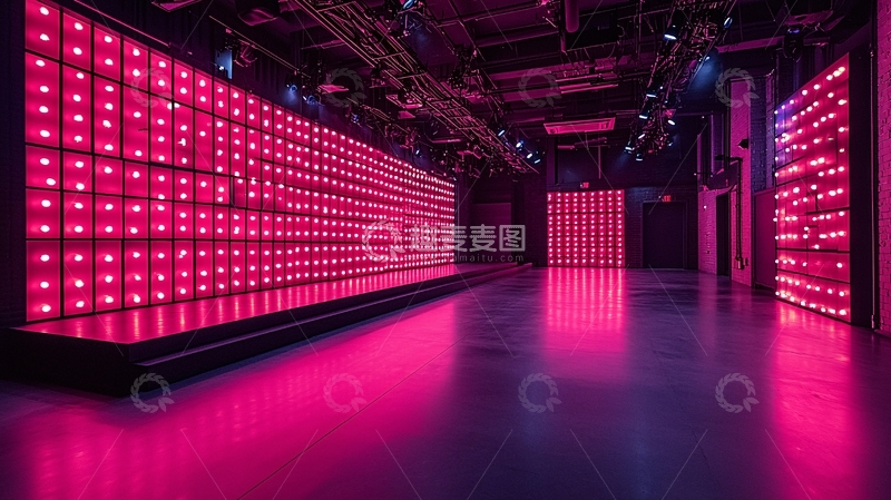 高清大图下载【趣麦麦图】荧光走廊舞台设计