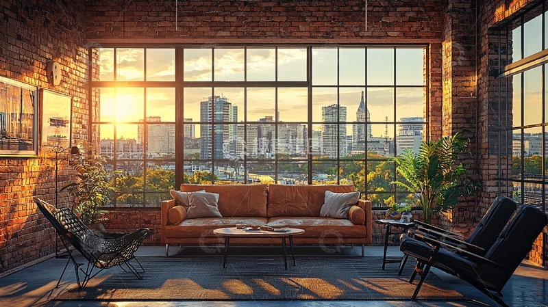 高清大图下载【趣麦麦图】工业风的家庭阳光房设计