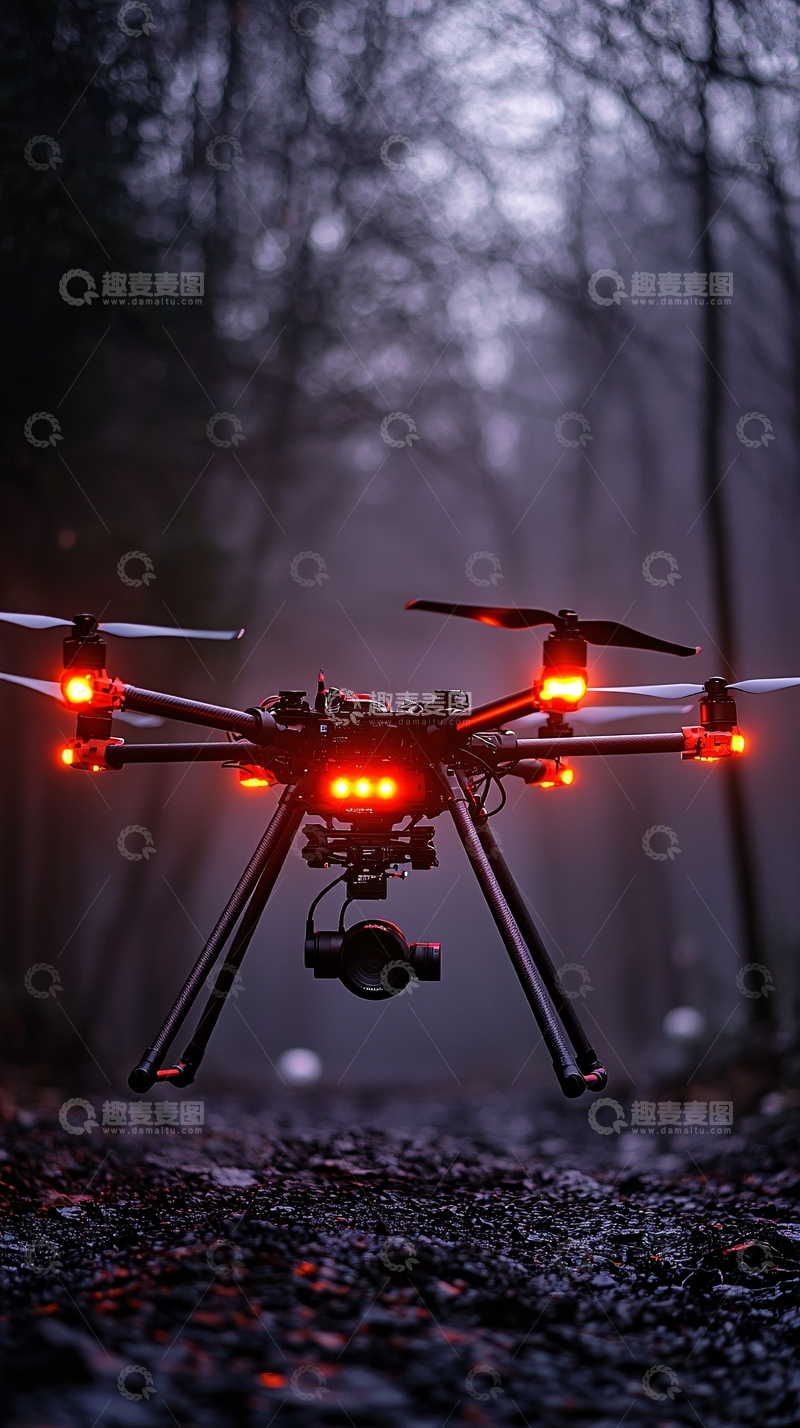高清大图下载【趣麦麦图】未来智能灾害监测无人机