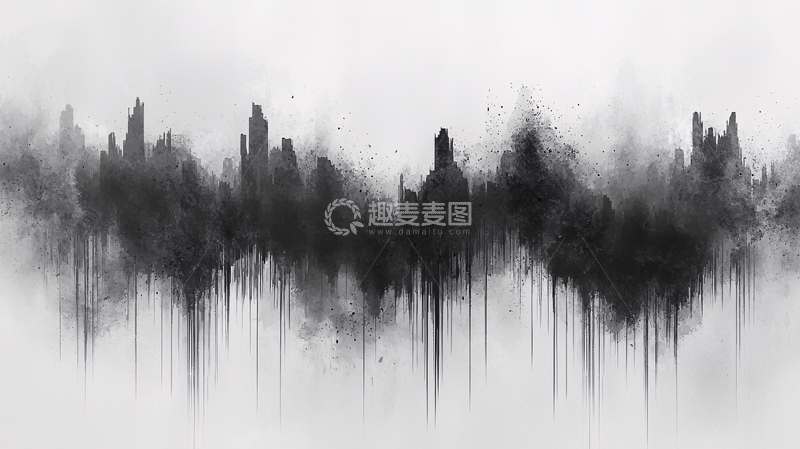 高清大图下载【趣麦麦图】雾气中的淡灰色与白色渐变