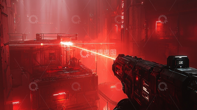 高清大图下载【趣麦麦图】未来高能激光切割机器人