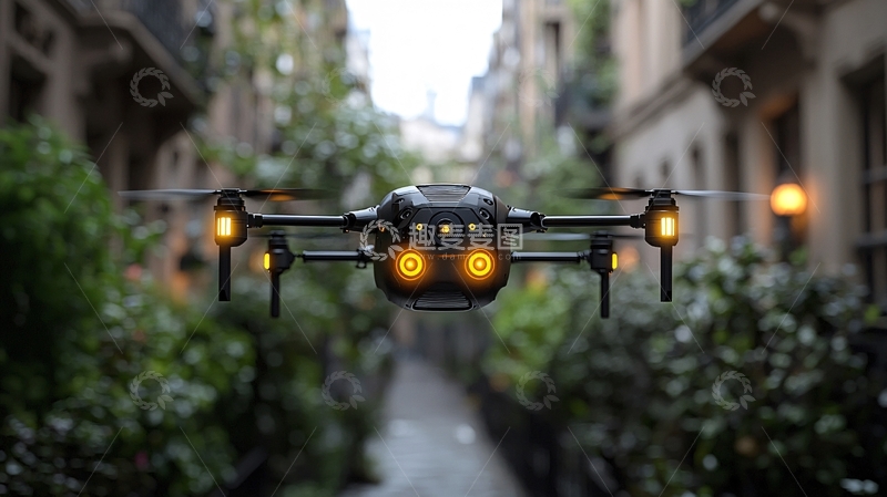 高清大图下载【趣麦麦图】未来全自动智能清洁无人机
