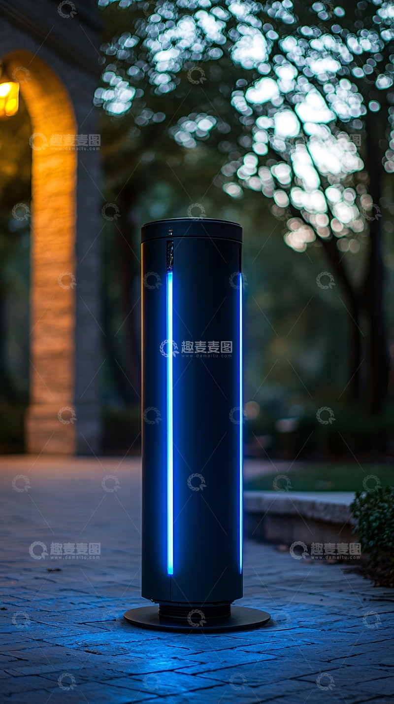 高清大图下载【趣麦麦图】未来智慧社区垃圾分类机器人