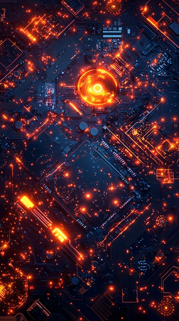 现代插画风格的科技主题