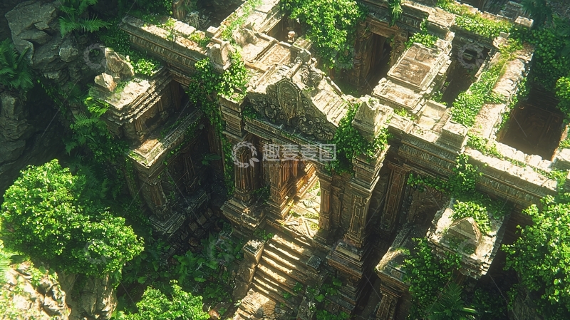 高清大图下载【趣麦麦图】远古神庙遗址