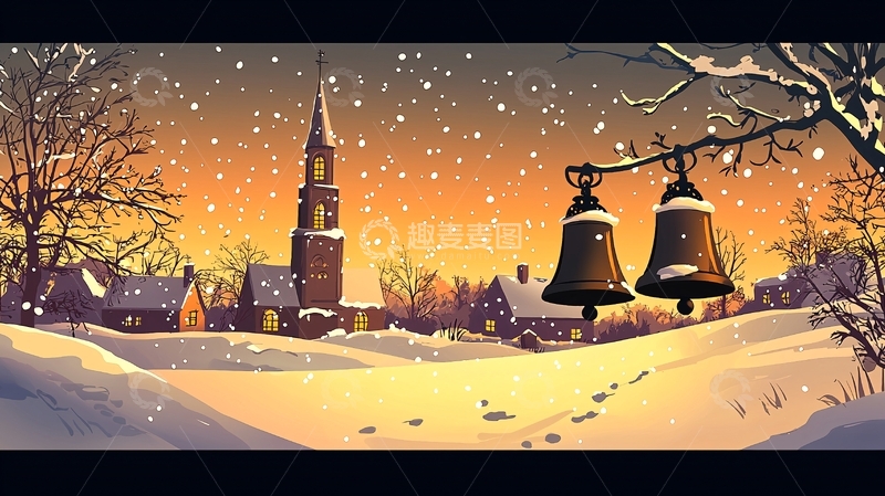 高清大图下载【趣麦麦图】新年钟声响起