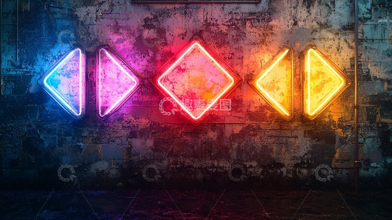 高清大图下载【趣麦麦图】复古霓虹广告