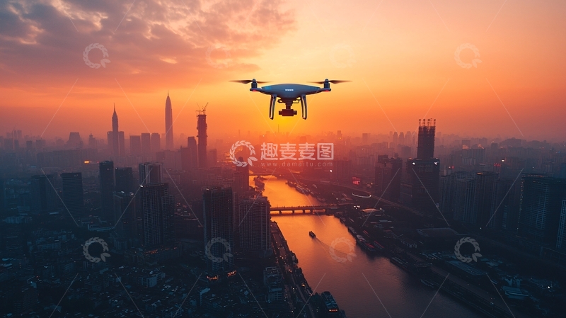 高清大图下载【趣麦麦图】飞行无人机高清图片