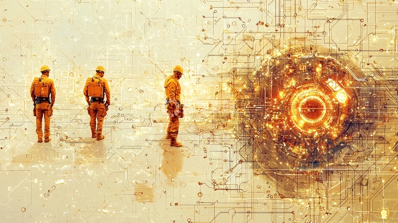 高清大图下载【趣麦麦图】象牙白背景与动态工具雕刻设计