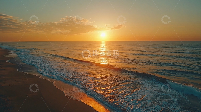 高清大图下载【趣麦麦图】海上日出高清图片
