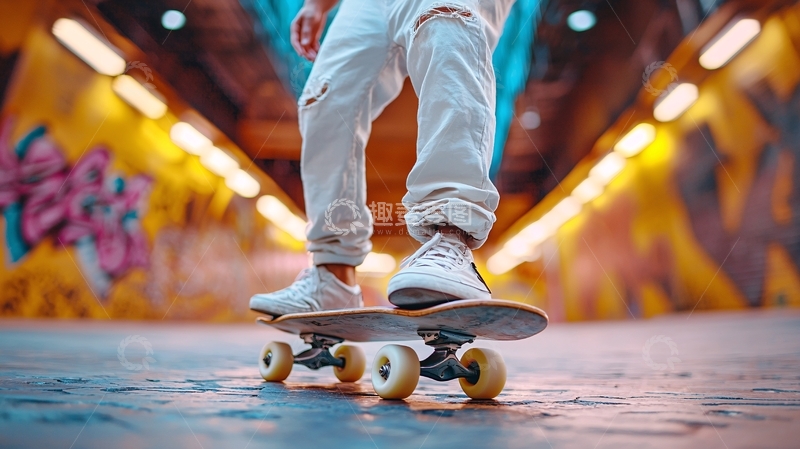 高清大图下载【趣麦麦图】极限滑板高清图片