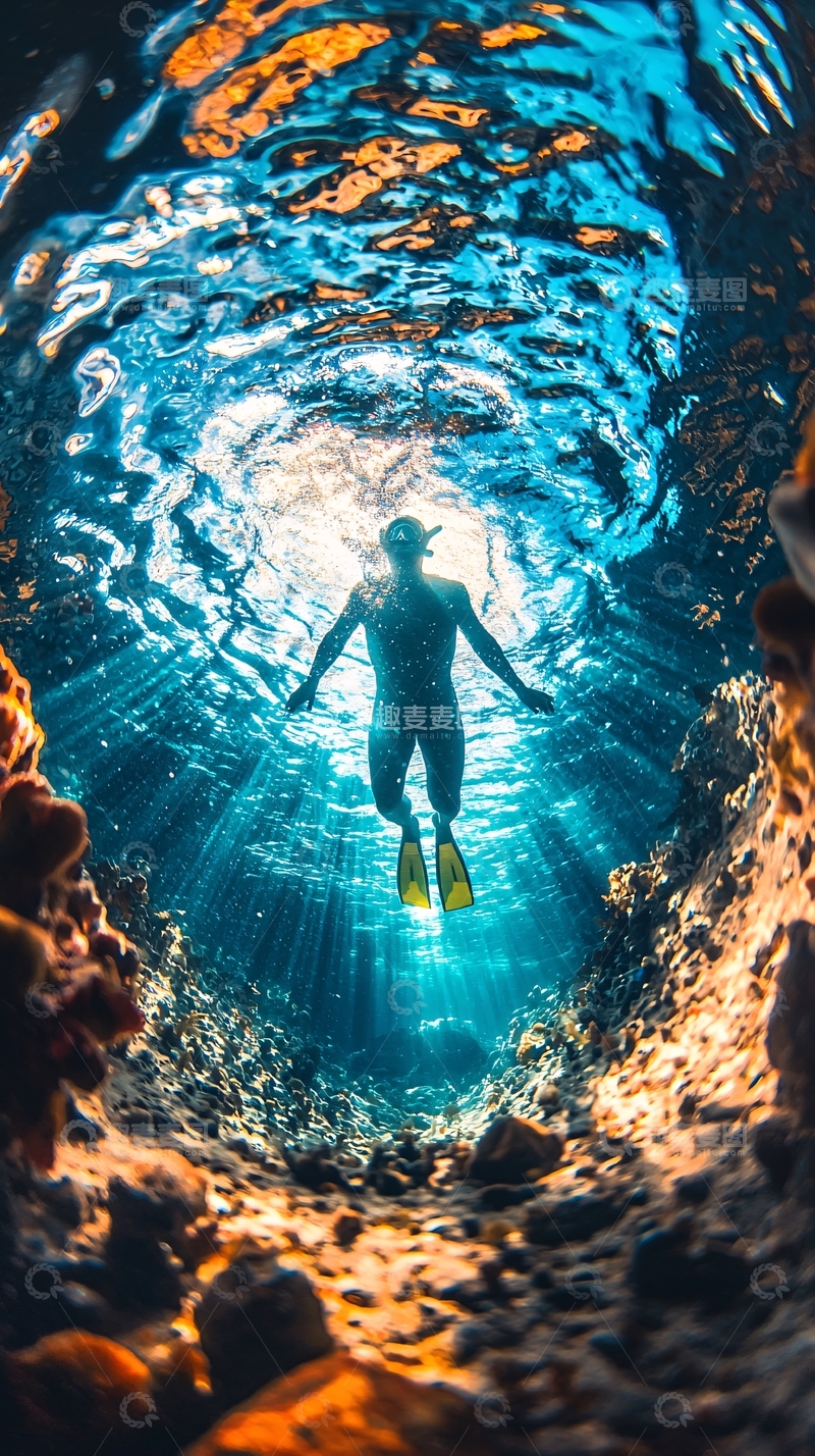 高清大图下载【趣麦麦图】潜水高清图片