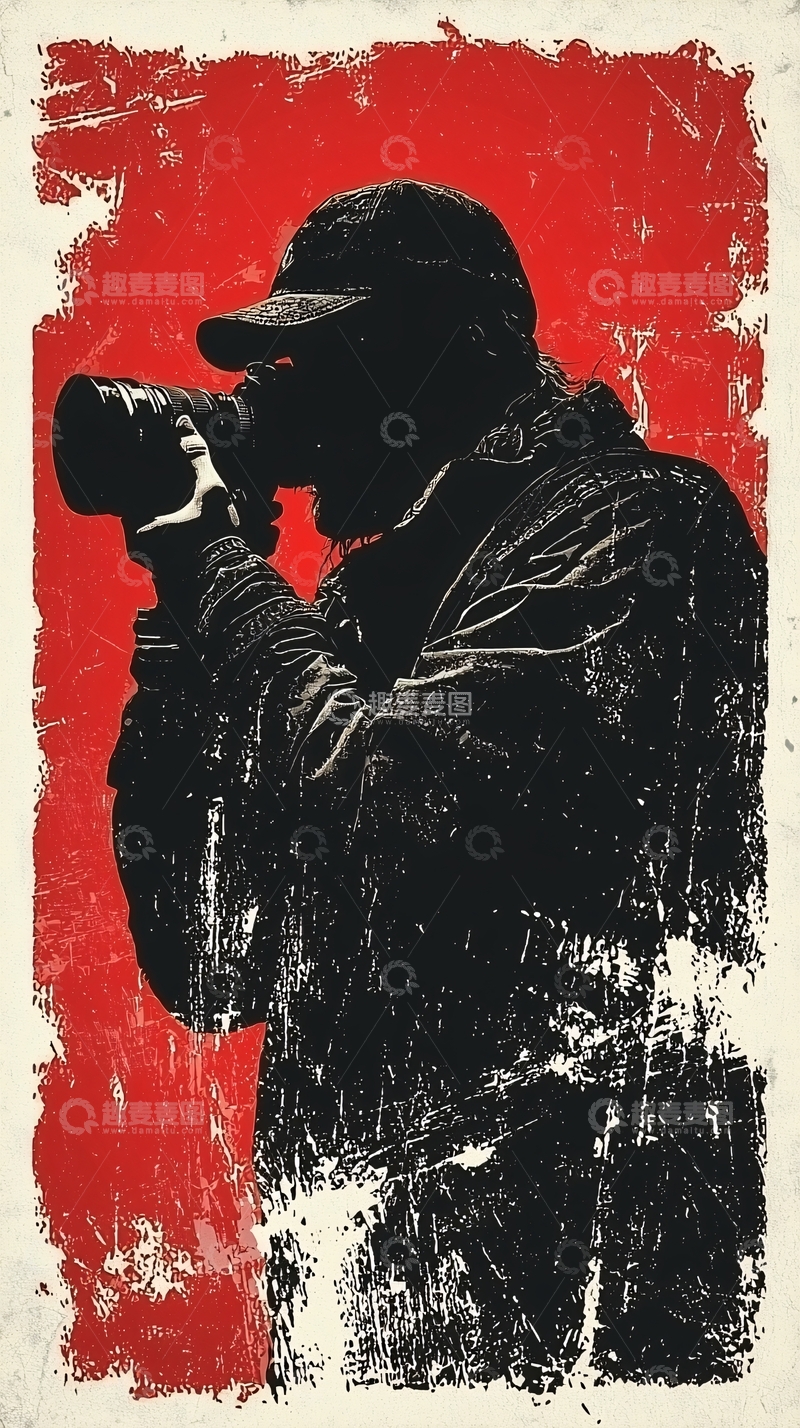 高清大图下载【趣麦麦图】复古插画风格的经典汽车