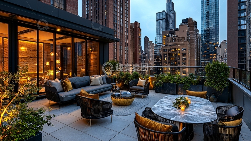 高清大图下载【趣麦麦图】露台豪华生活空间