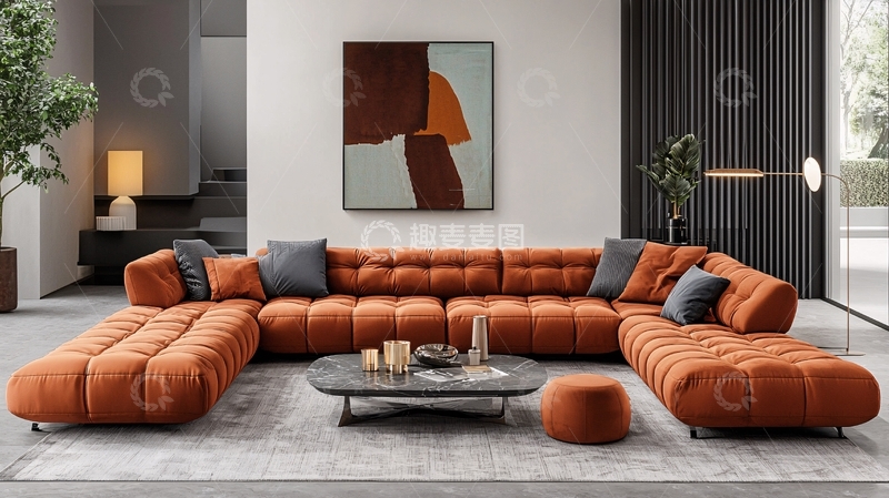 高清大图下载【趣麦麦图】现代轻奢大客厅设计