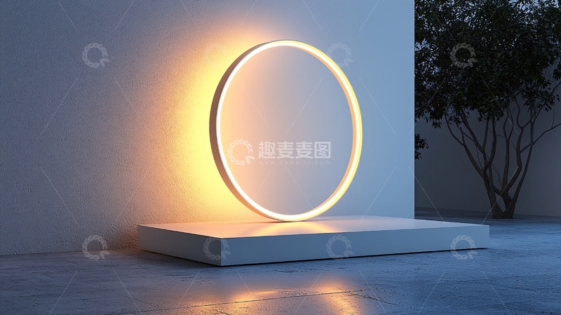 高清大图下载【趣麦麦图】圆形镂空几何台