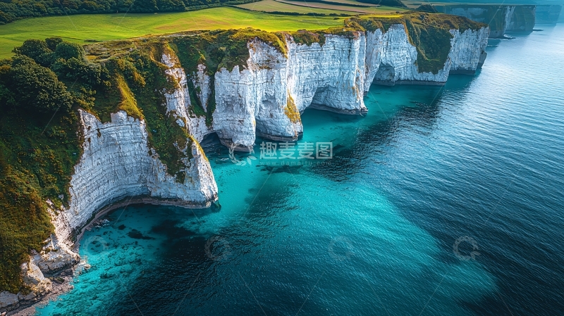 高清大图下载【趣麦麦图】海边悬崖与碧蓝大海