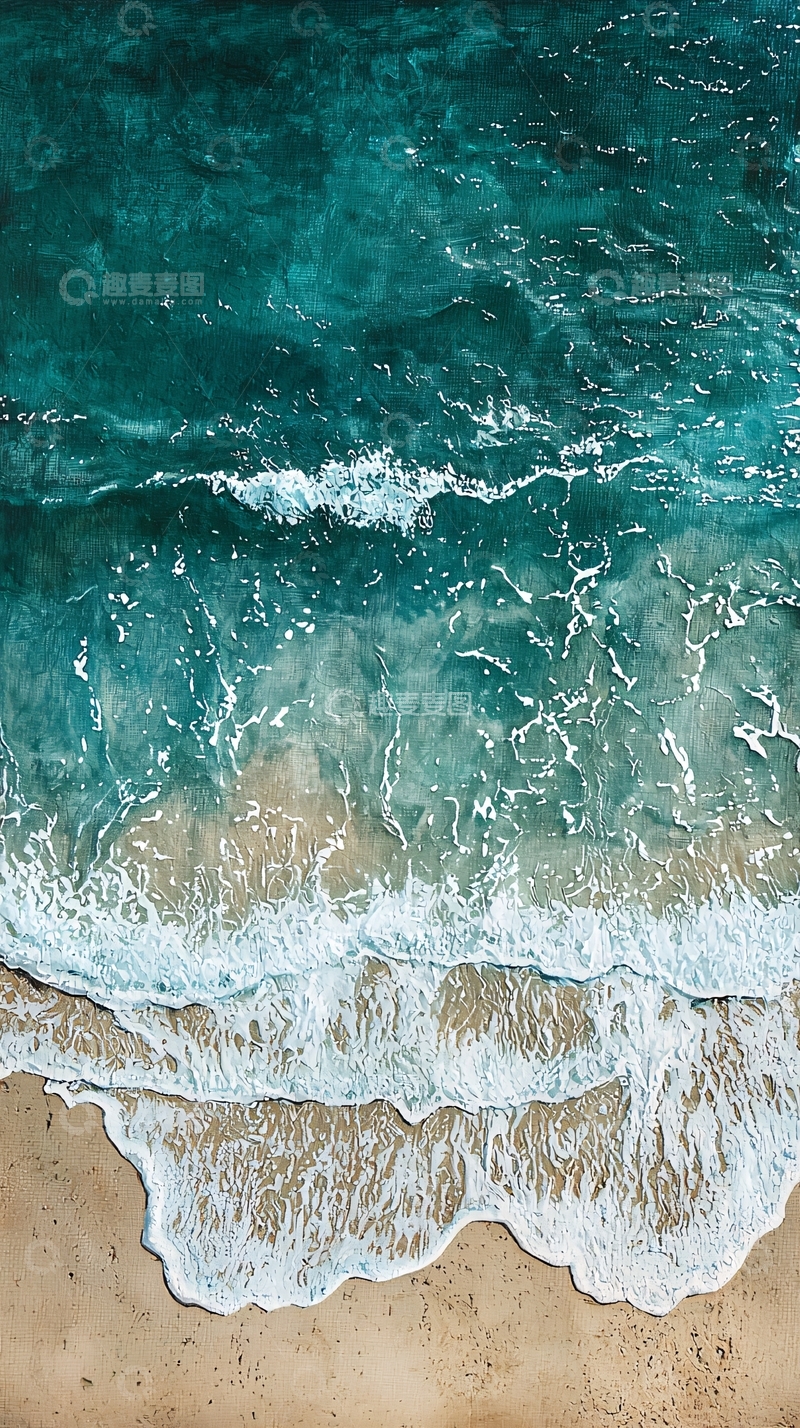 高清大图下载【趣麦麦图】海岸线浪涛浪花