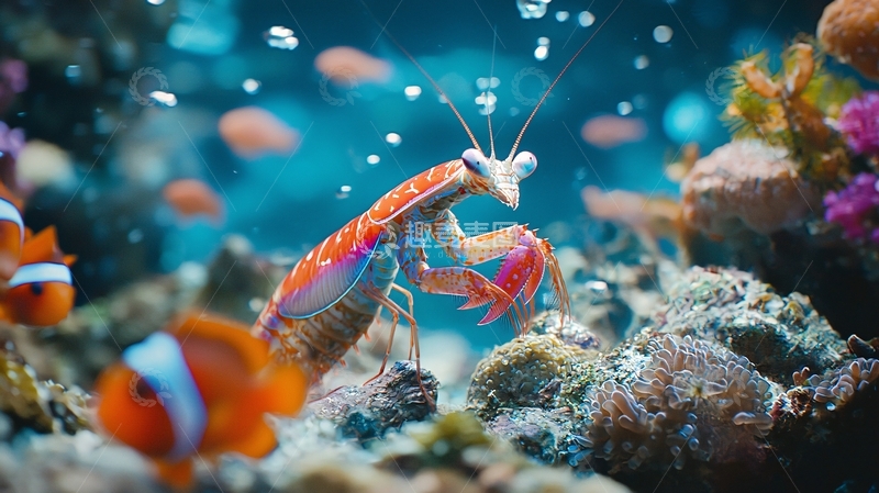 高清大图下载【趣麦麦图】海底生物与珊瑚礁