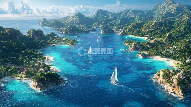 高清大图下载【趣麦麦图】清新海洋风景