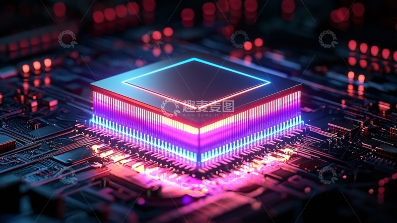 高清大图下载【趣麦麦图】多层光线芯片