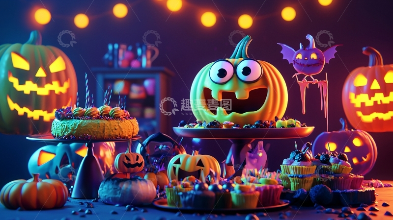高清大图下载【趣麦麦图】万圣节主题甜点摆盘