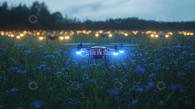 高清大图下载【趣麦麦图】未来农业无人机