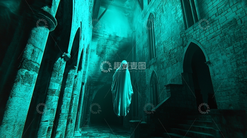 高清大图下载【趣麦麦图】幽灵在古老石桥上