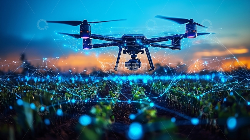 高清大图下载【趣麦麦图】未来智能农业无人机