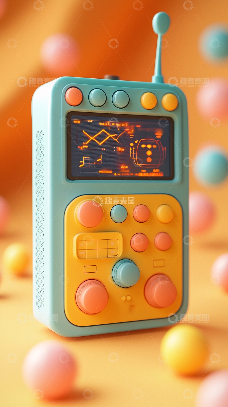 高清大图下载【趣麦麦图】3D卡通音乐播放器