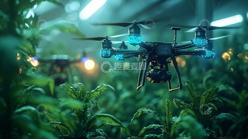 高清大图下载【趣麦麦图】未来农业无人机