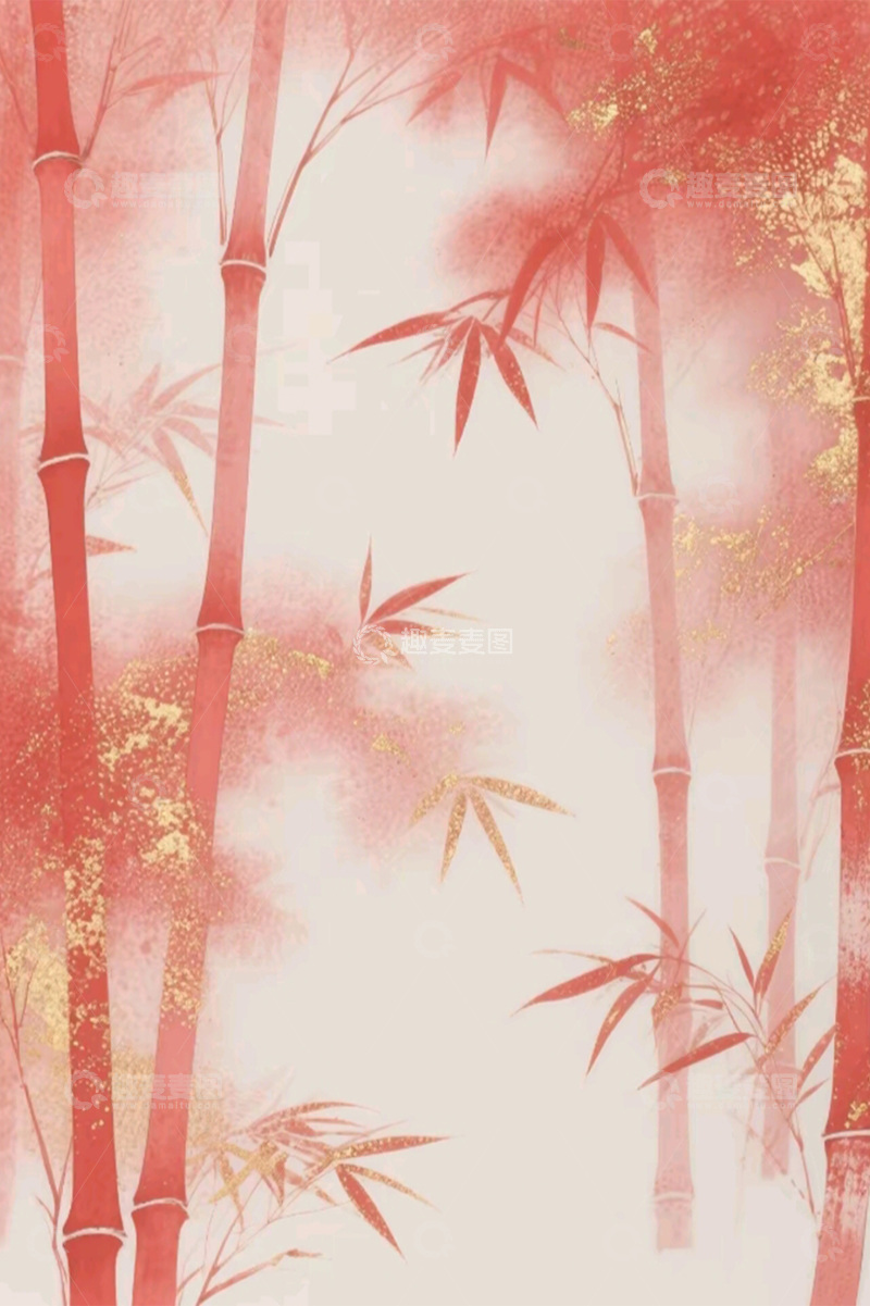 高清大图下载【趣麦麦图】古风墨竹背景图