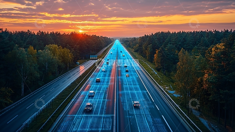 高清大图下载【趣麦麦图】未来自动驾驶动态路径规划