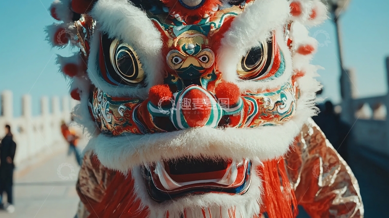 高清大图下载【趣麦麦图】舞狮表演道具素材