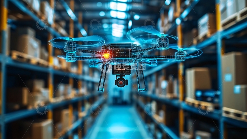 高清大图下载【趣麦麦图】智能物流机器人