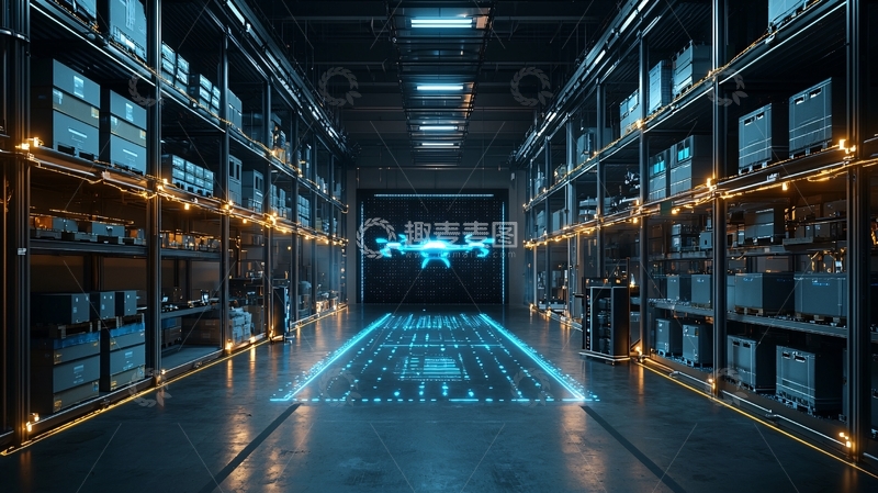 高清大图下载【趣麦麦图】智能物流机器人