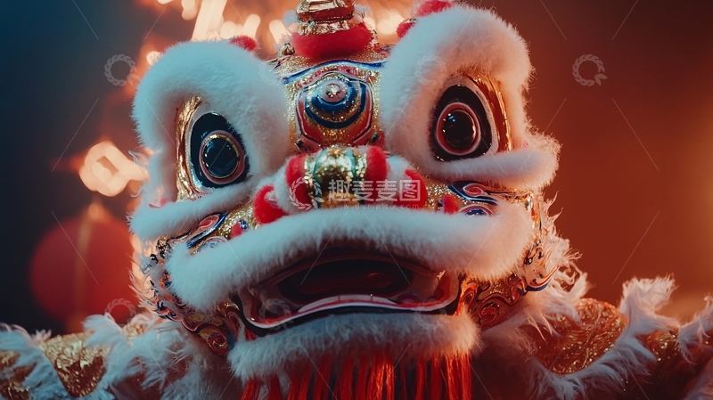 高清大图下载【趣麦麦图】舞狮表演素材