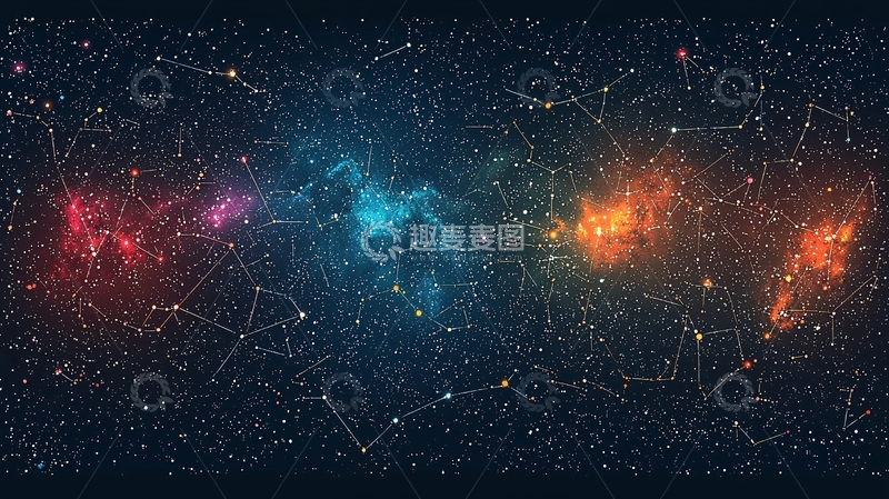 高清大图下载【趣麦麦图】多彩风格的炫目星空