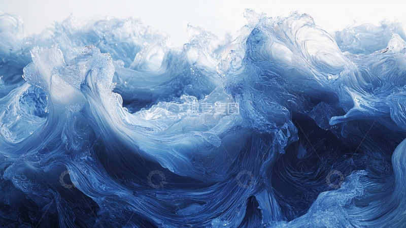 高清大图下载【趣麦麦图】抽象派风格的海洋律动