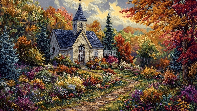 高清大图下载【趣麦麦图】乡村教堂高清图片
