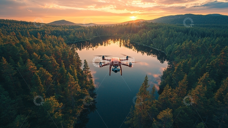 高清大图下载【趣麦麦图】无人机环境监测