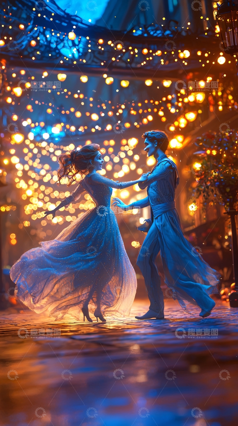 高清大图下载【趣麦麦图】梦幻夜市浪漫舞会