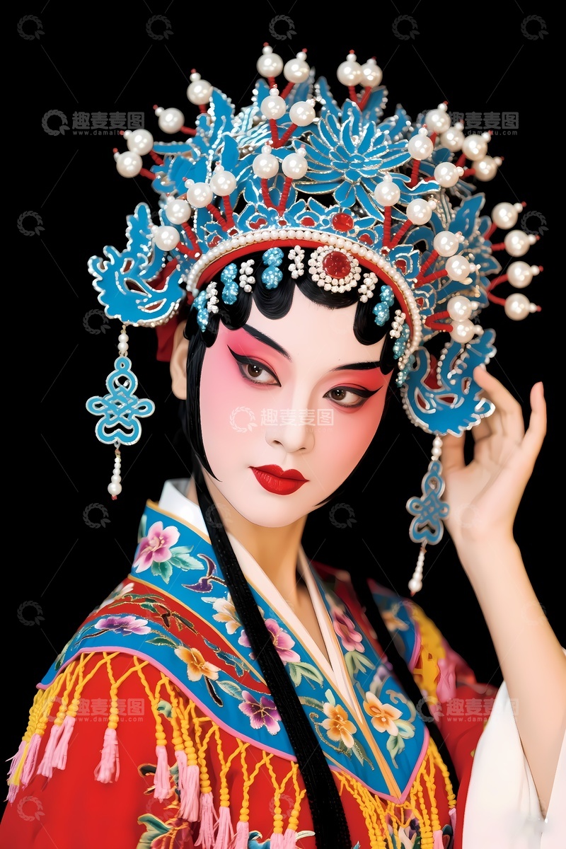 高清大图下载【趣麦麦图】京剧戏曲花旦