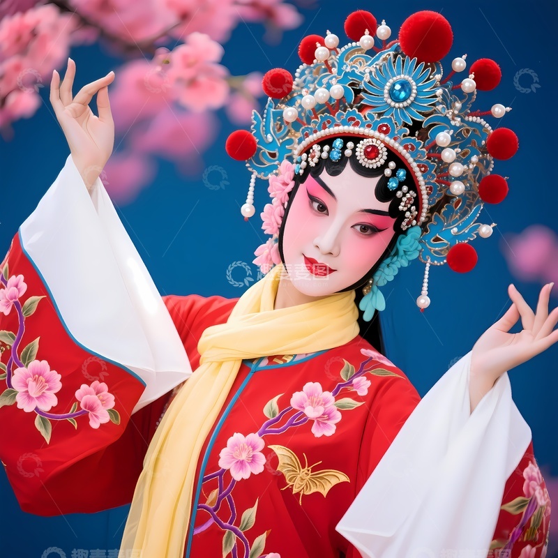高清大图下载【趣麦麦图】京剧戏曲花旦2