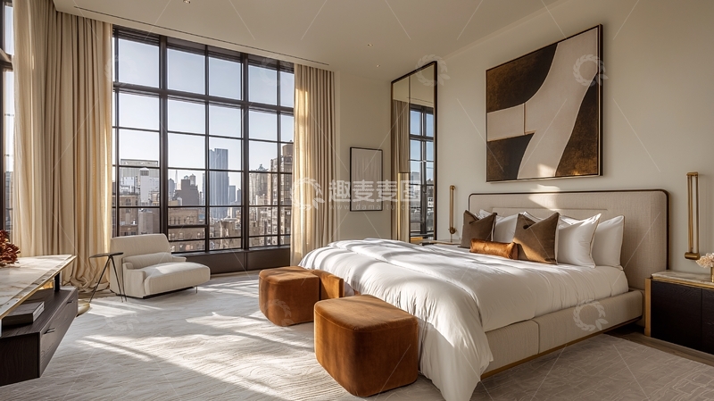 高清大图下载【趣麦麦图】卧室现代极简设计