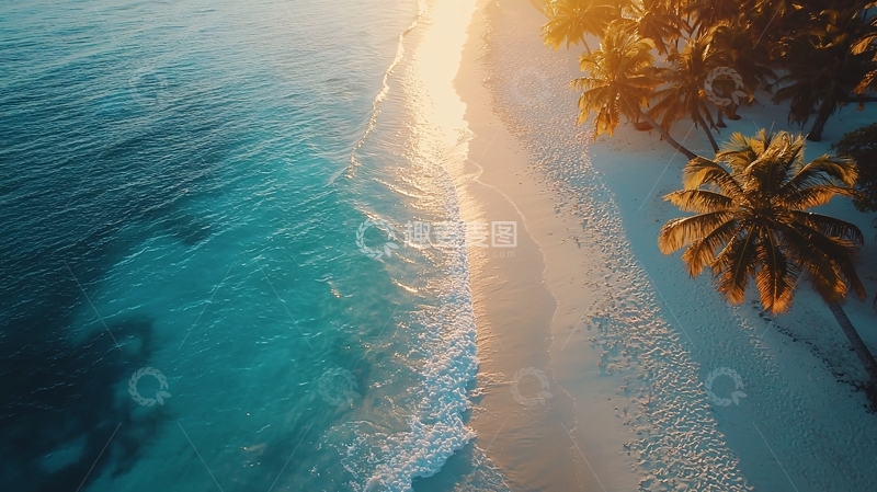 高清大图下载【趣麦麦图】热带海滩与海岸线
