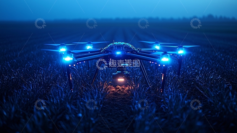 高清大图下载【趣麦麦图】未来农业无人机