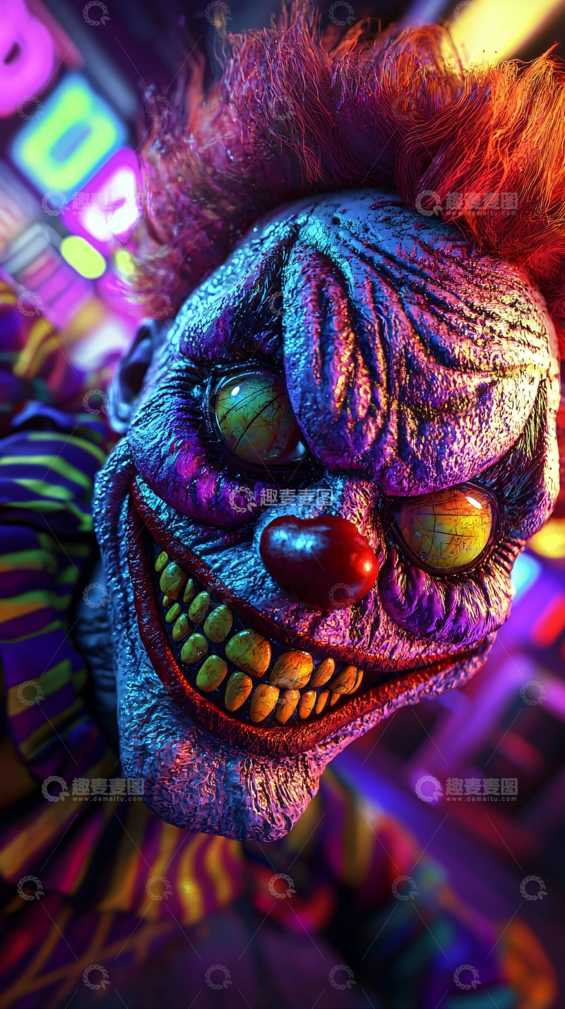 高清大图下载【趣麦麦图】诡异小丑面具